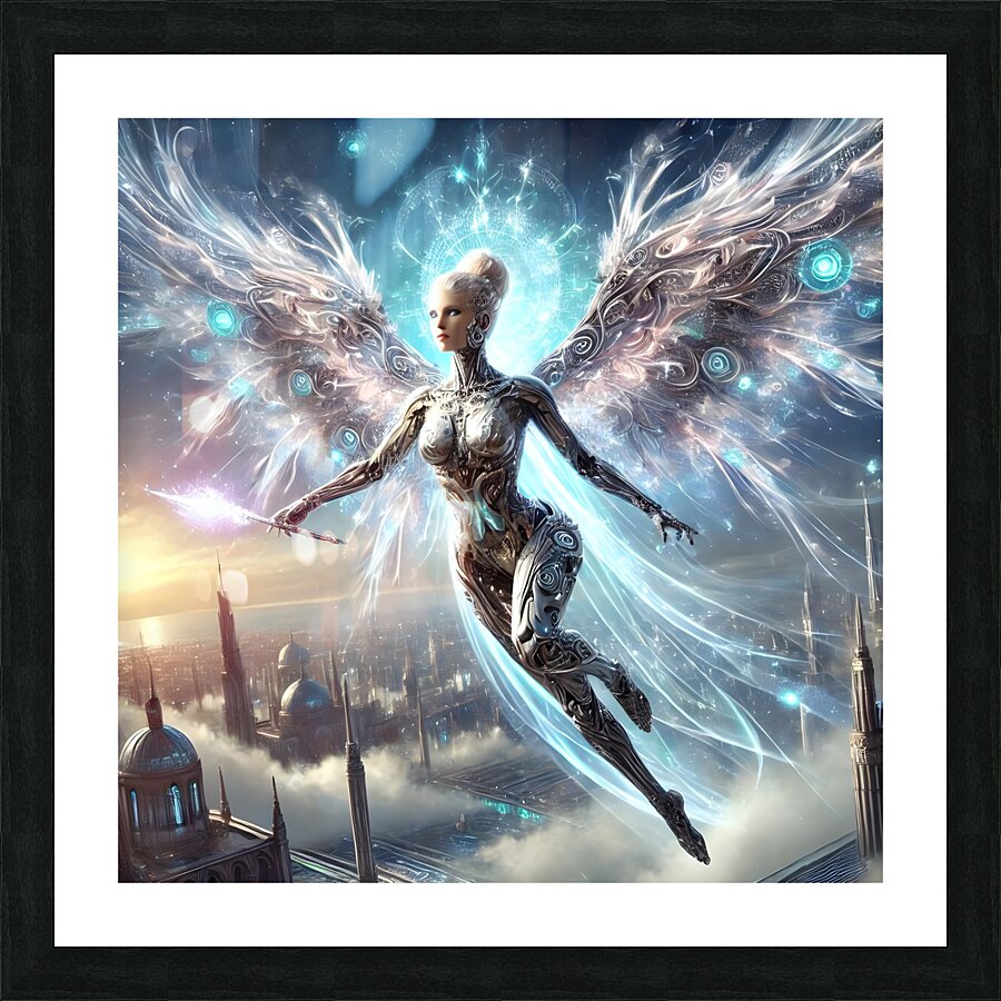 The Divine Techno-Angel Picture Frame print