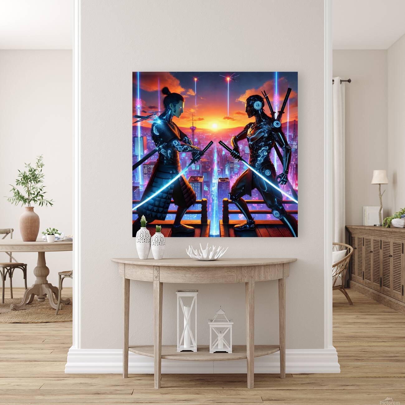  Shadows of the Neon Ronin Reproduction