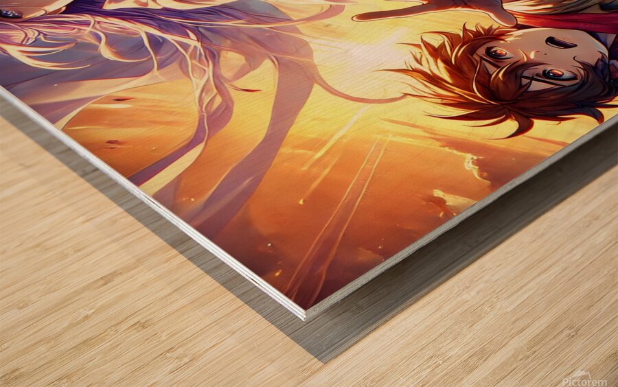 A Fateful Goodbye: The Moment Between Us Wood print