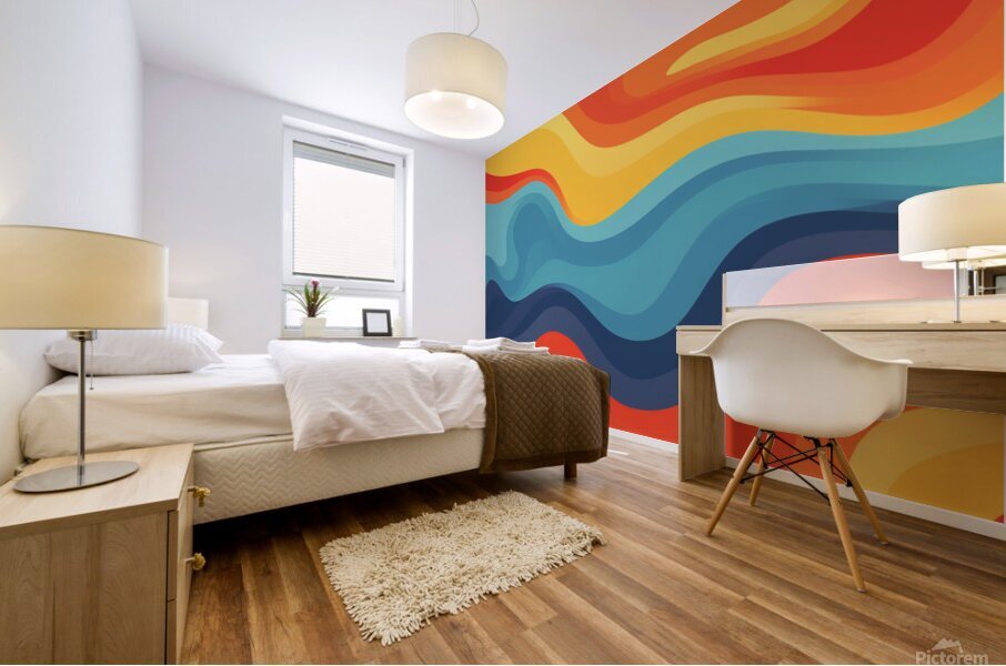 Retro Vibrant Mural print