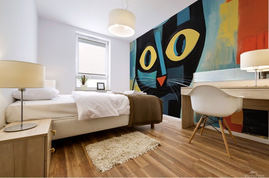 Picatsso in Blue Mural print