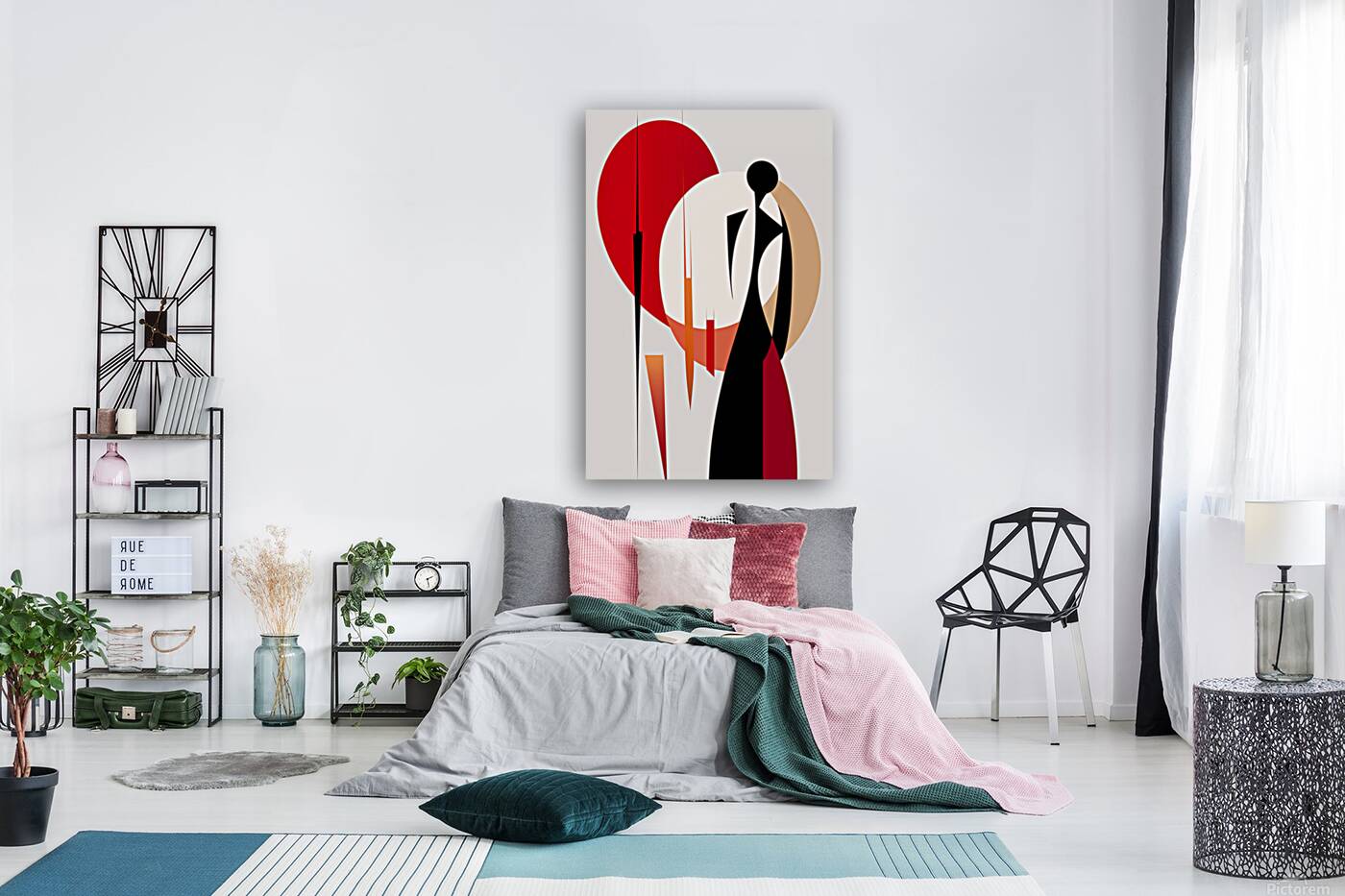 Abstract Elegant Red Reproduction