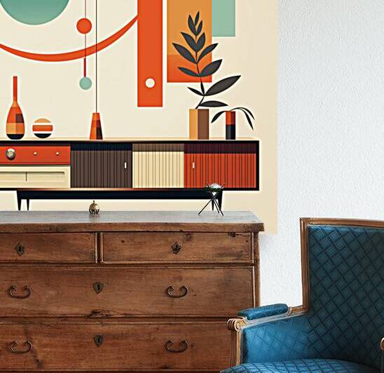 Mid Century Modern Interior 3 Reproduction