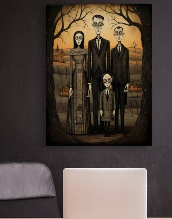 Illustrated Gothic Family Protrait by CognitiveShift