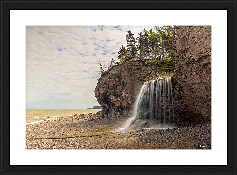 Seaside Waterfall Picture Frame print