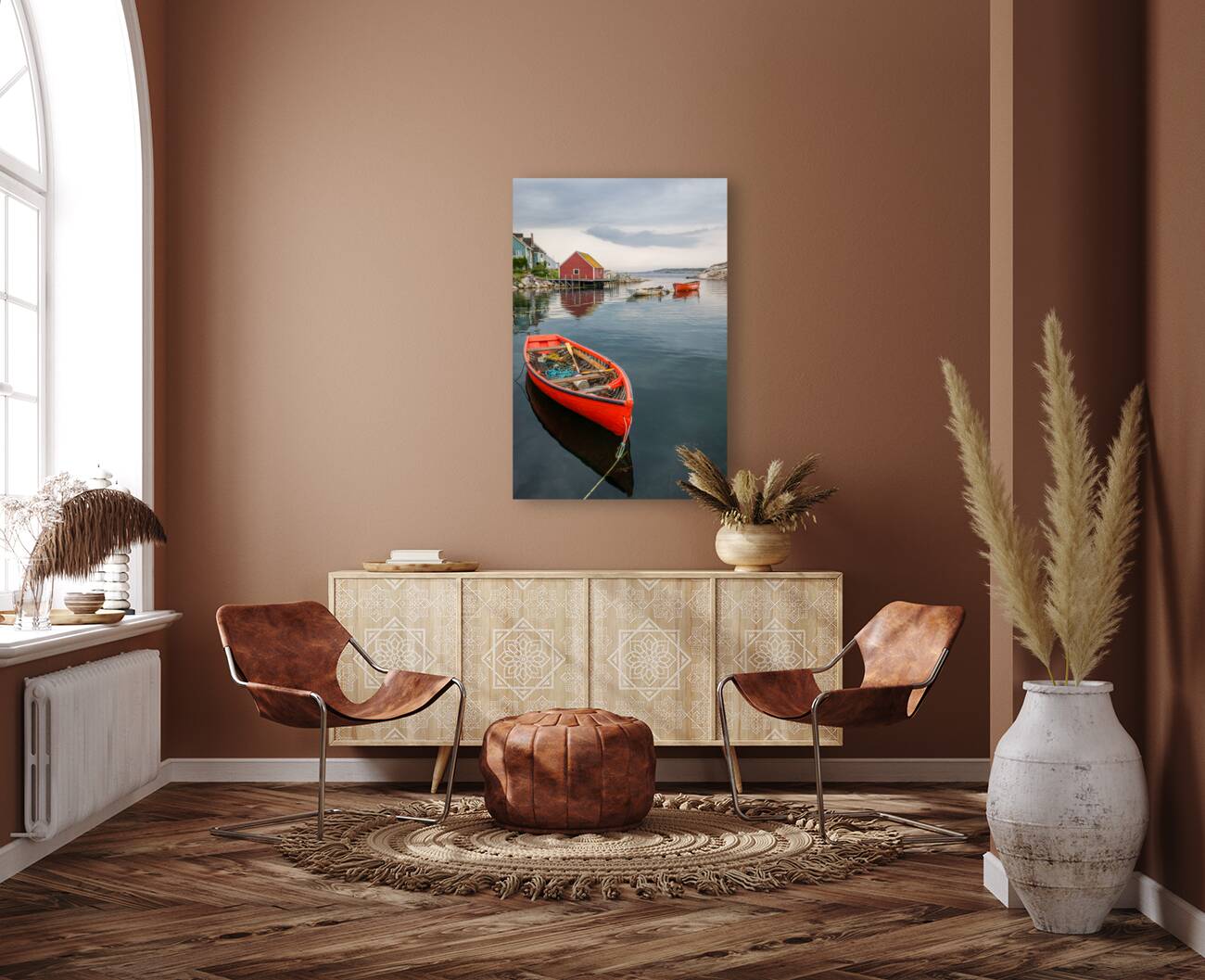 Red Dory at Peggys Cove Reproduction