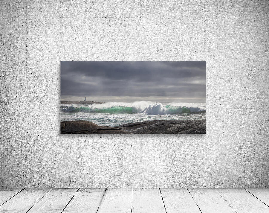 Moody Light With Peggy s Cove Lighthouse Wall Preview