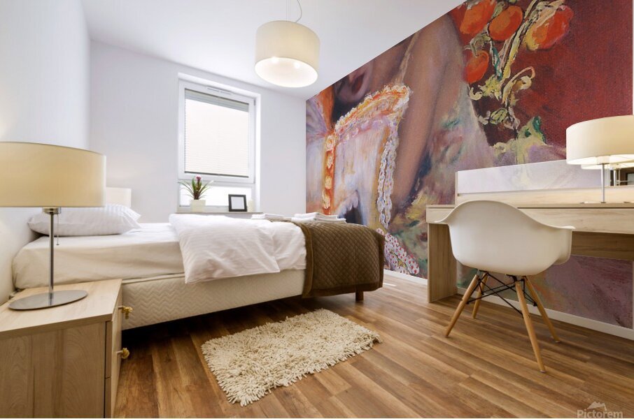 Rose White Mural print