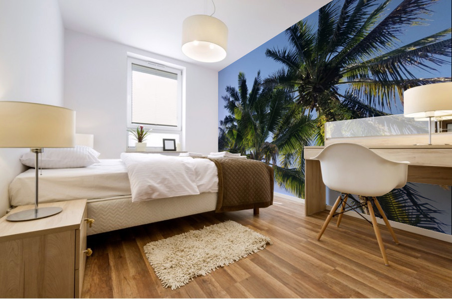 PalmTrees in Hilo Mural print