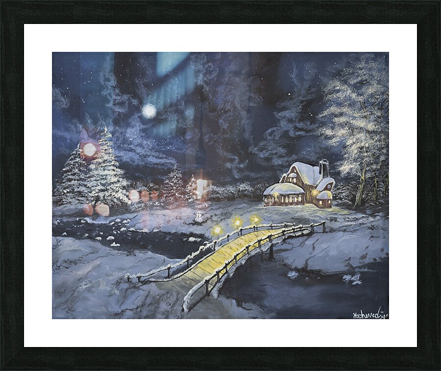 ColdWarm December Night Picture Frame print