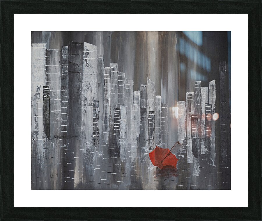 Red Umbrella Picture Frame print