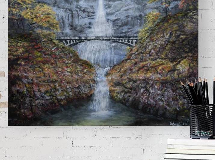 Waterfall Painting by Yocheved Silverman