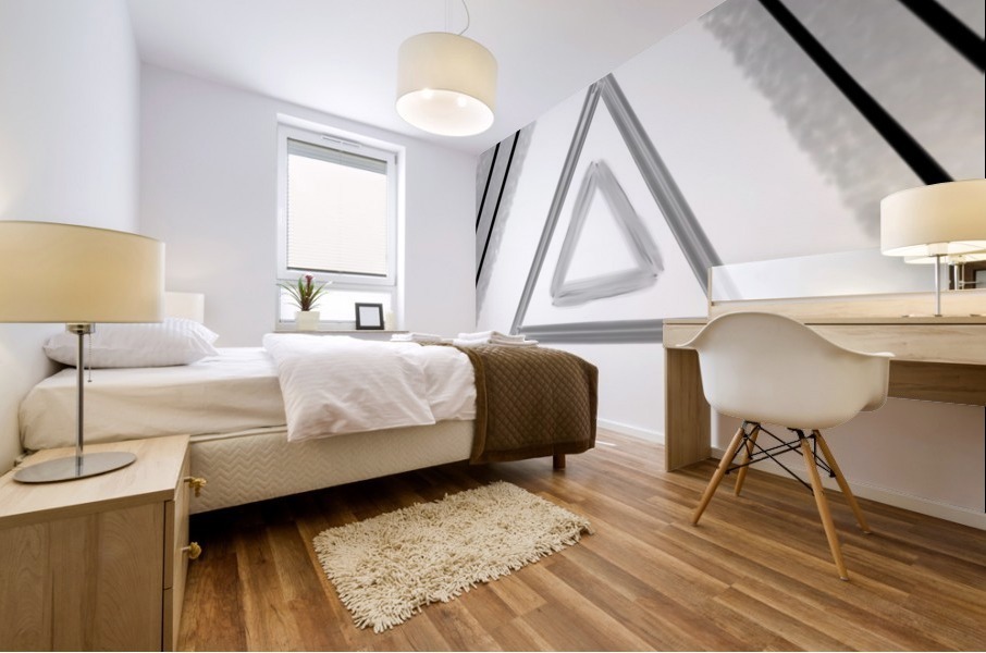 Triangular Grays Mural print