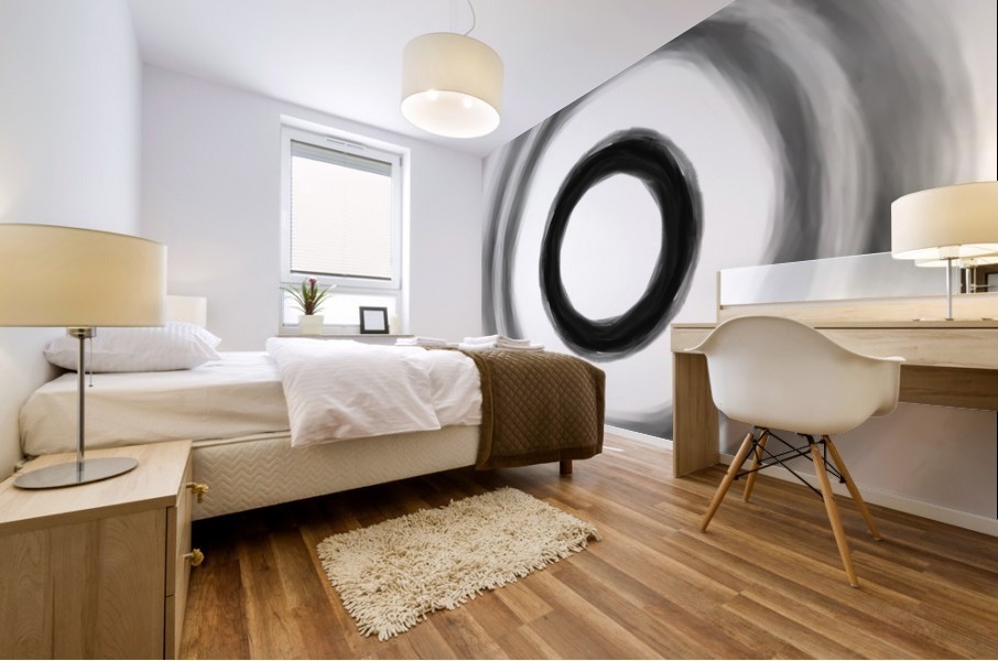 Round Grays Mural print