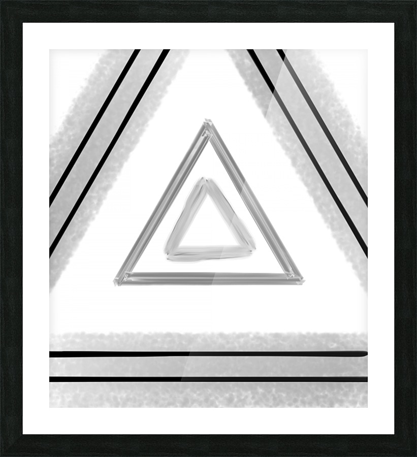Triangular Grays Picture Frame print