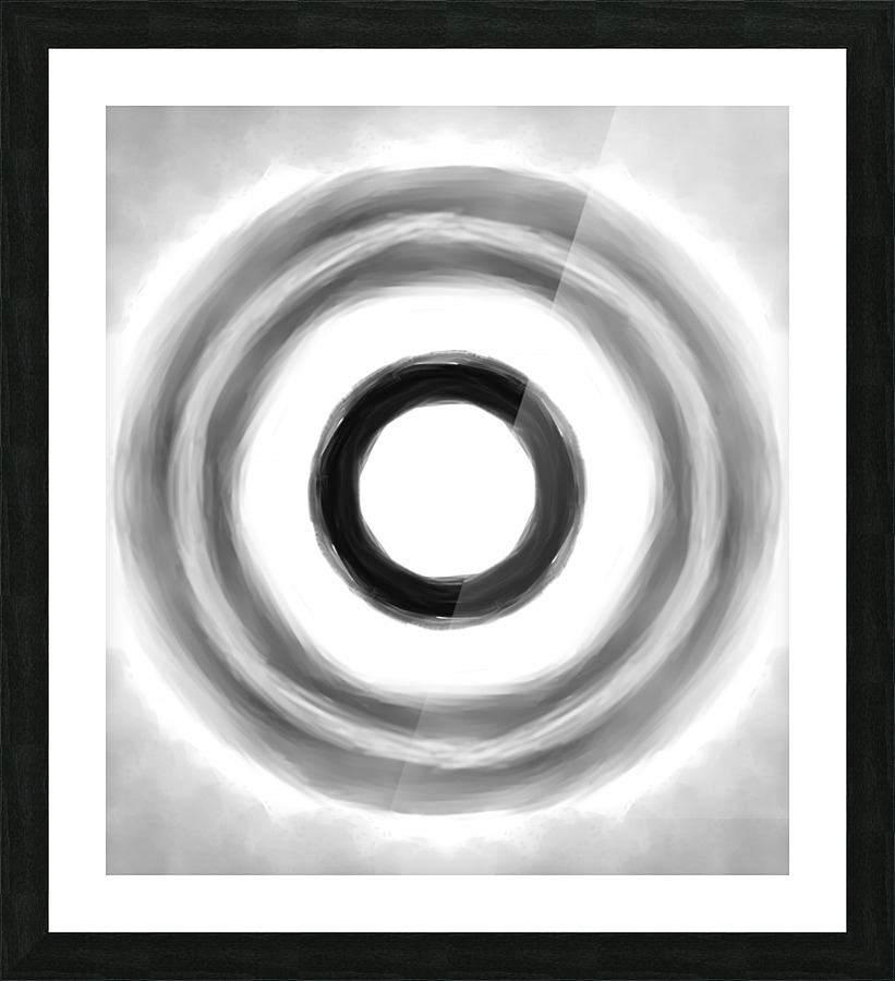 Round Grays Picture Frame print