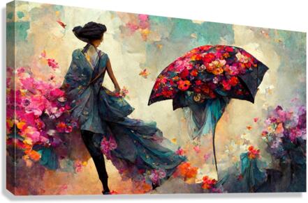 Raining Flowers 8 Canvas Print