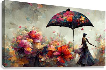 Raining Flowers 12 Canvas Print