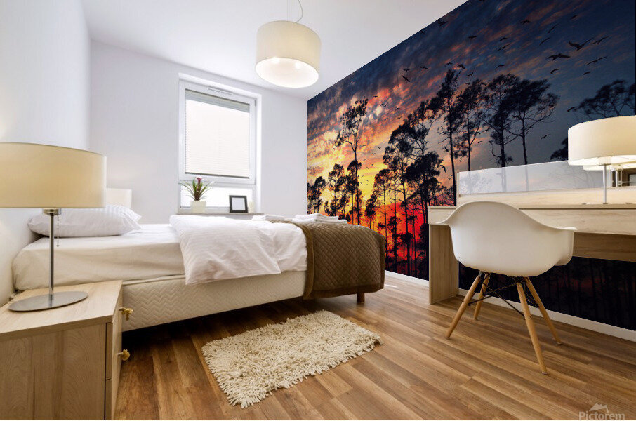 Burning Trees Mural print