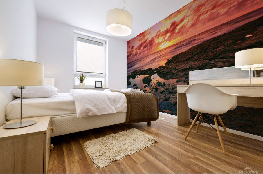 The Red Shore Mural print