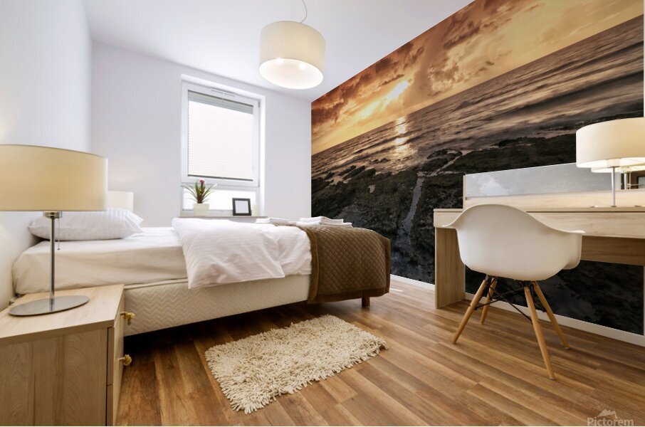 Burning skies Mural print