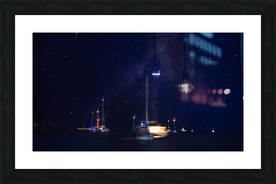 Anchored Night Picture Frame print