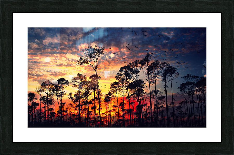 Burning Trees Picture Frame print