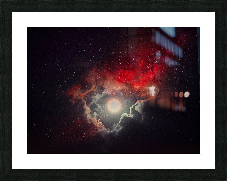 Red Moon Sky Picture Frame print