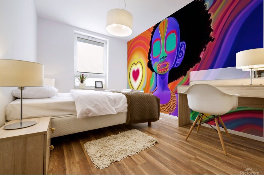 PsychodelicIndigoKid  1 Mural print