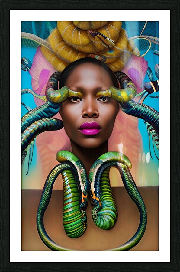 Medusa Fear of The Black Woman Picture Frame print