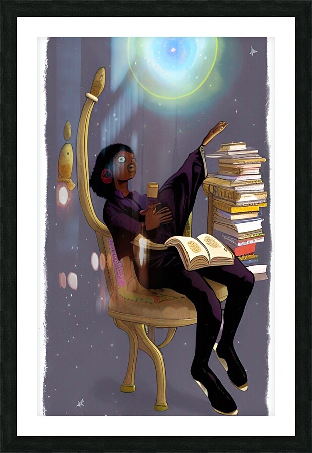 The World Exists in Books 4 Picture Frame print