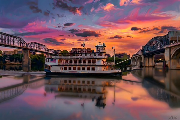 Sunset Cruise On The River Digital Download