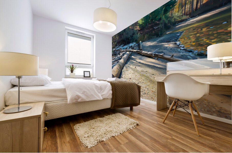 Along The Lake Mural print
