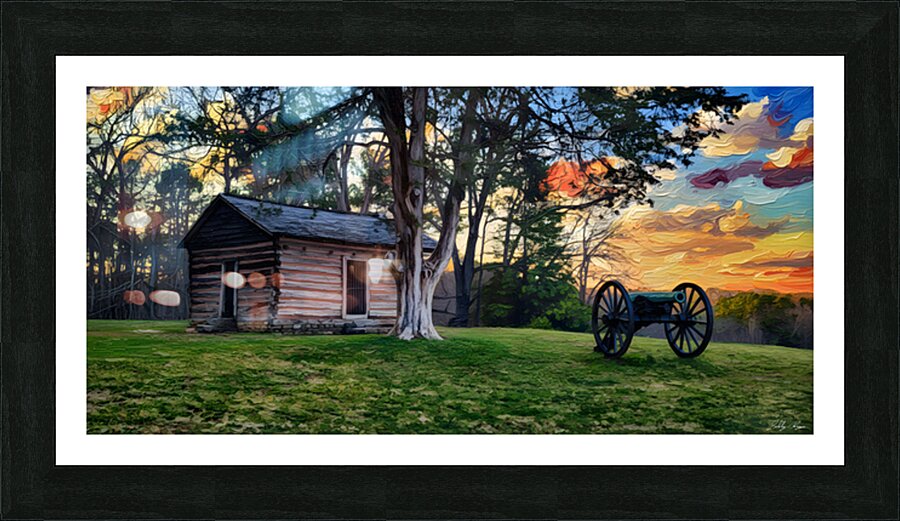 Cabin On The Battlefield Picture Frame print