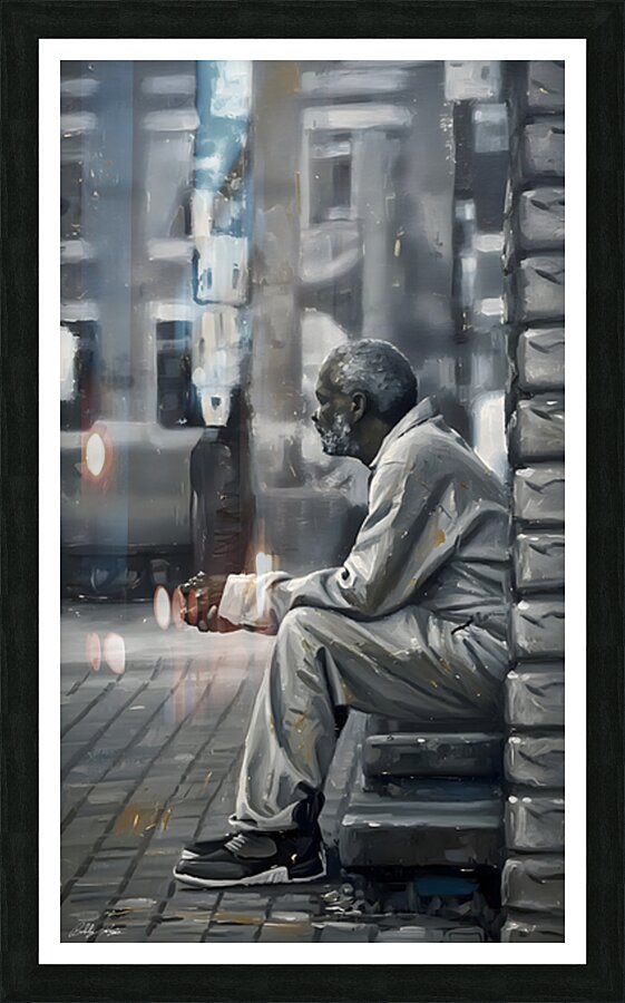 Man On The Corner Picture Frame print