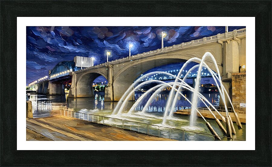 River Fountains Picture Frame print
