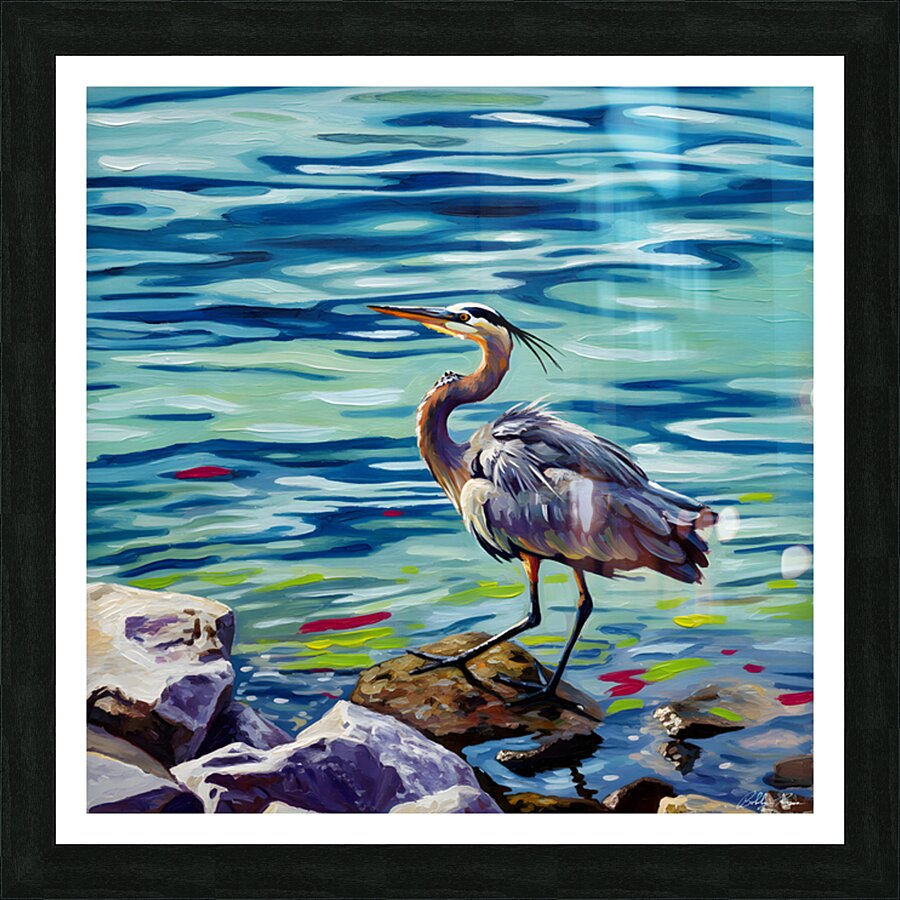 Great Blue Heron Picture Frame print
