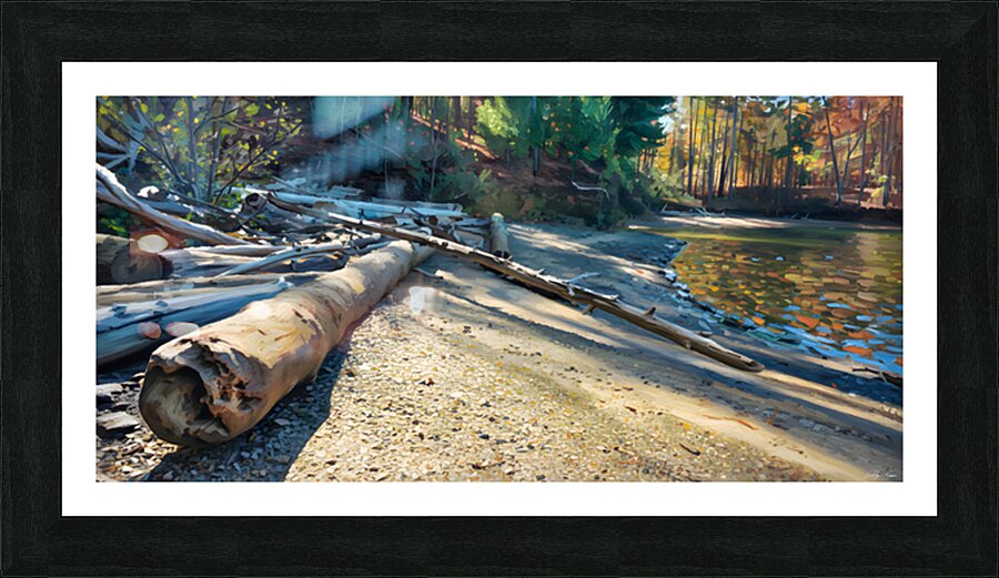 Along The Lake Picture Frame print