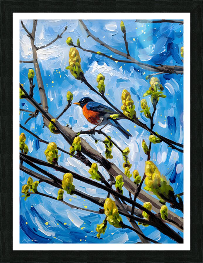 Bird In A Tree Picture Frame print