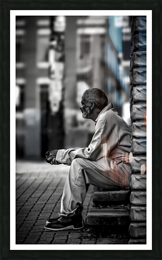 Man On The Corner Picture Frame print