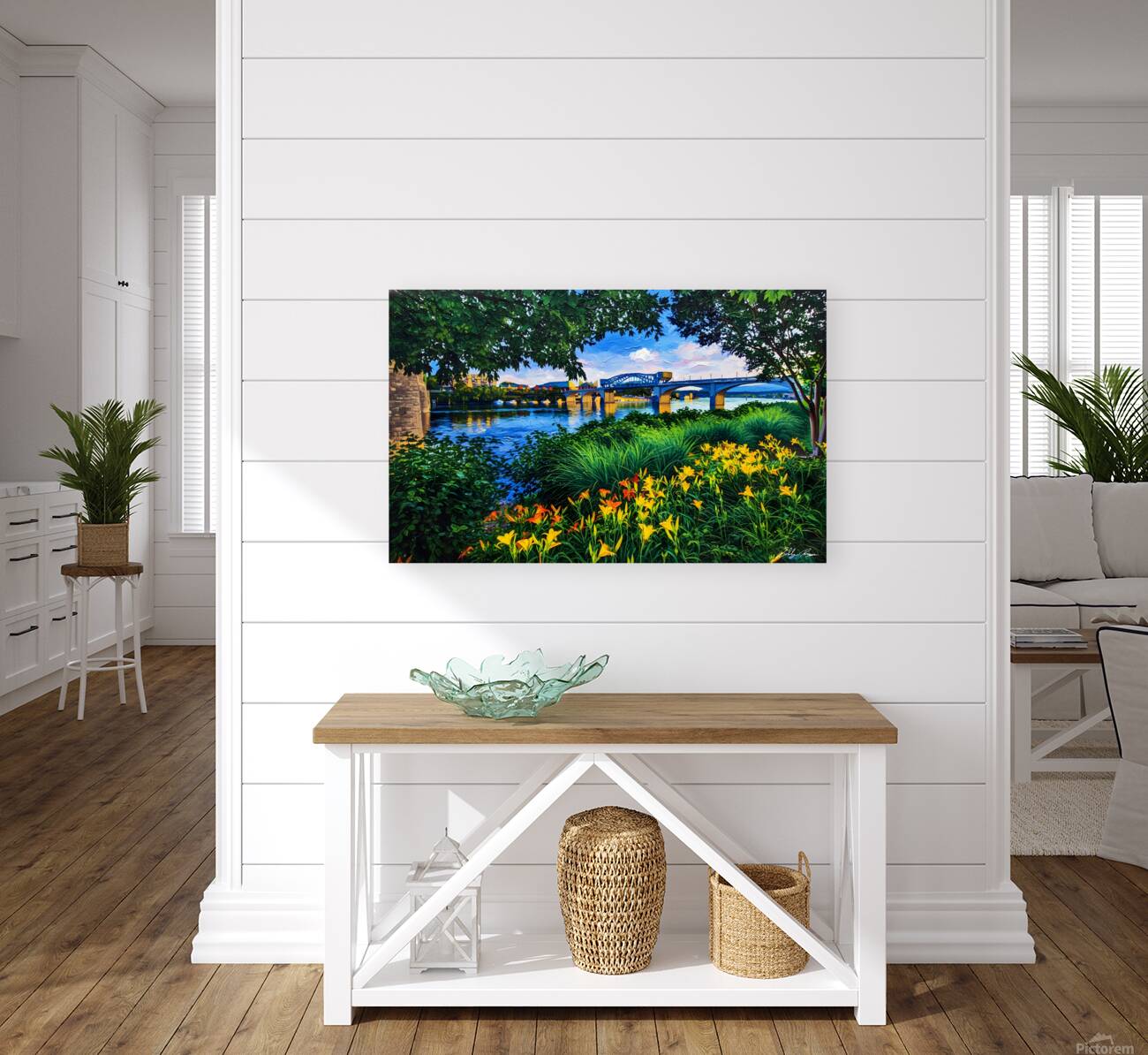 Flowers On The River Reproduction