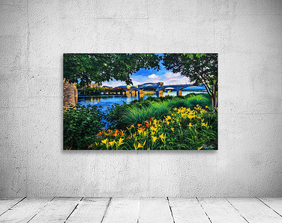 Flowers On The River Wall Preview