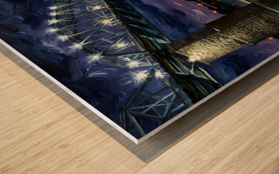 Chattanooga bridge Wood print