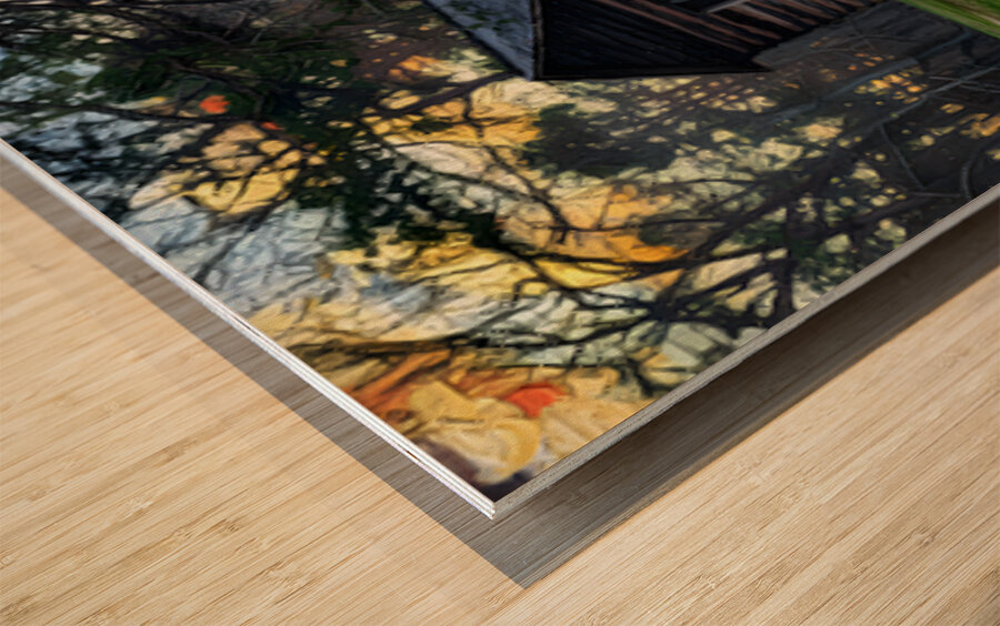 Cabin On The Battlefield Wood print