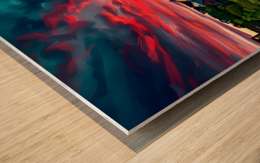 Fire In The Sky Wood print