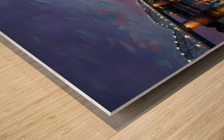 Between The Bridges Wood print