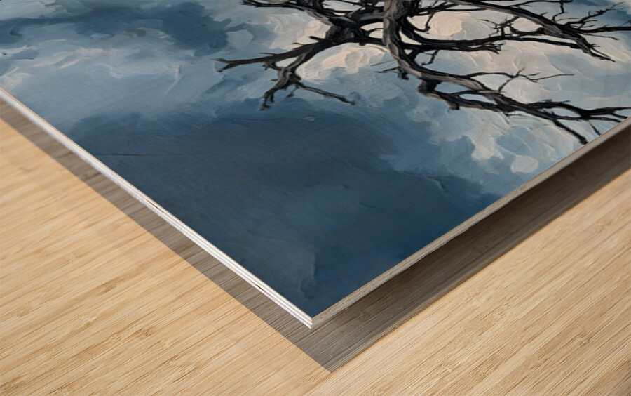 Ghost Valley Tree Wood print