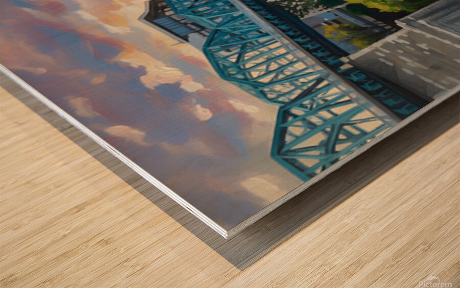 On The River Impression sur bois