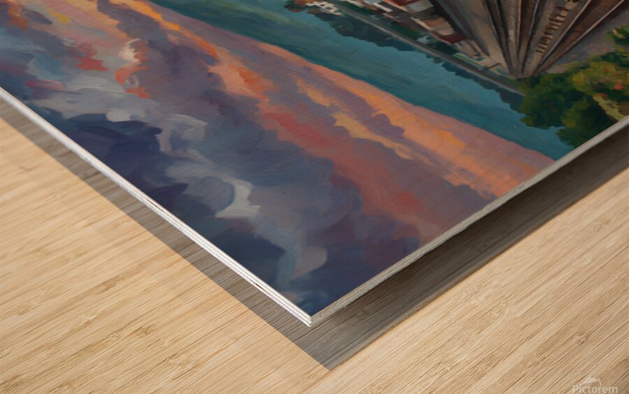 Train Yard Wood print