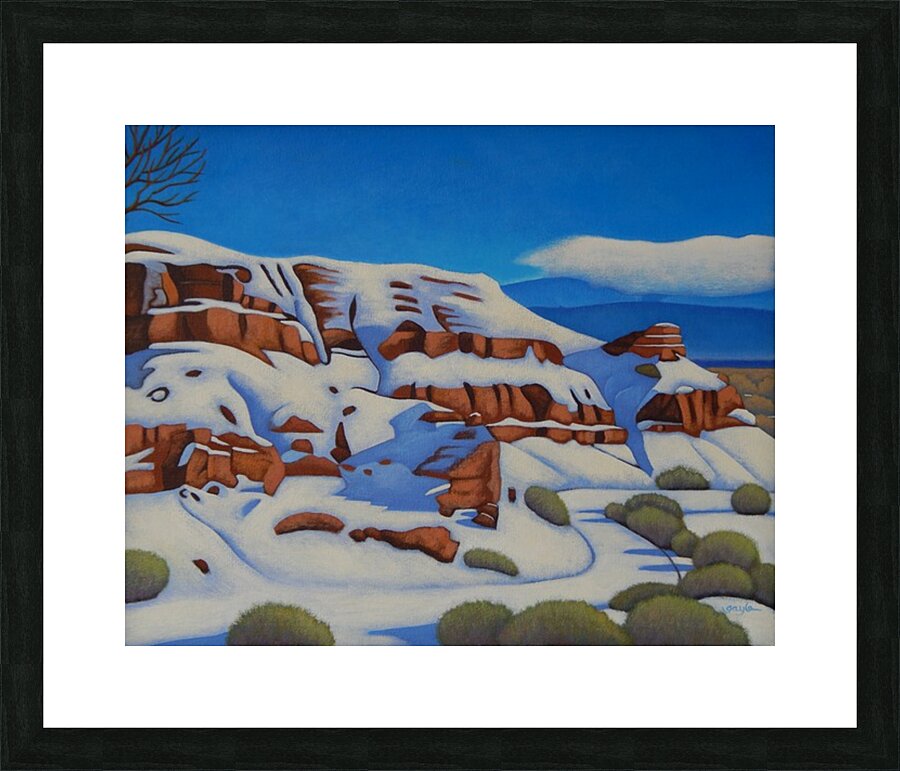Snow on the Bluff Picture Frame print